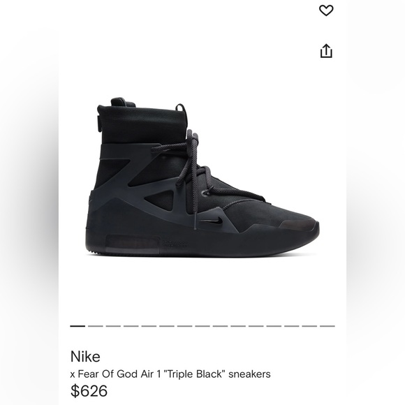 Air Fear of God 1 'Triple Black' - Picture 1 of 9